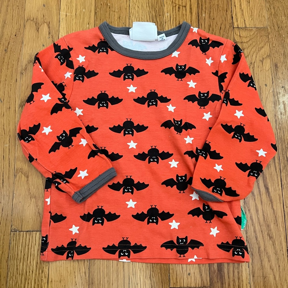 Toby Tiger Kids Halloween Bat Print Shirt - 2-3y